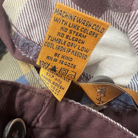 Tailor Vintage Pants Mens 36x32 Burgundy Chino Slim Fit Connecticut Original - Picture 12 of 12